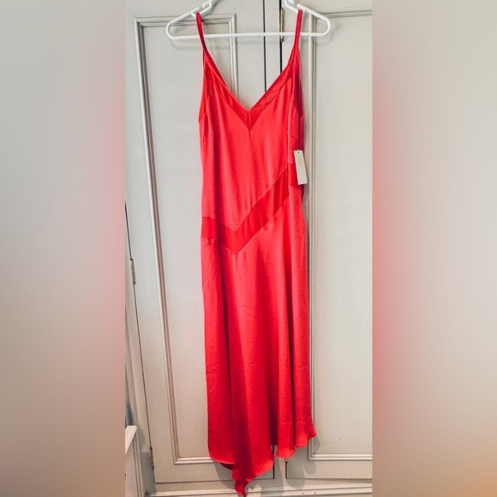 Designer Ramy Brook Midi Length Red Dress - Picture 4 of 16